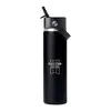 Custom Hydro Flask Wide Mouth Water Bottle with Flex Straw Cap - 24oz