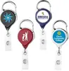 Imprinted Carabiner Badge Reel (40" Cord)