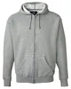 J America Adult Premium Full-Zip Fleece Hooded Sweatshirt