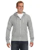 J America Adult Triblend Full-Zip Fleece Hooded Sweatshirt