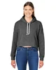 J America Ladies' Triblend Cropped Hooded Sweatshirt