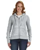 J America Ladies' Zen Full-Zip Fleece Hooded Sweatshirt