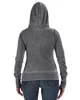 J America Ladies' Zen Full-Zip Fleece Hooded Sweatshirt