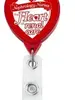 Personalized JUMBO Heart Badge Reel with Lanyard Attachment