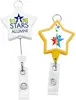 Personalized JUMBO Star Badge Reel with Lanyard Attachment