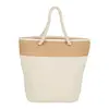 Custom Cotton Canvas Rope Tote with Jute Accent - 12oz