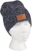 Knit Beanie With Leatherette Patch