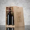 Customizable Birchwood Wine Crate with Vintage Presentation for Gifting