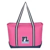 Large Cotton Canvas Admiral Tote Bag With Tackle Twill Patch