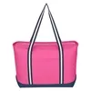 Large Cotton Canvas Admiral Tote Bag With Tackle Twill Patch
