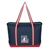 Large Cotton Canvas Admiral Tote Bag With Tackle Twill Patch