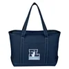 Large Cotton Canvas Yacht Tote Bag With Tackle Twill Patch