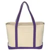 Large Cotton Tote Bag with Zipper