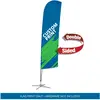 Large Custom Blade Sail Sign Flag Straight Bottom Double-Sided