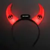 Large Devil Horns Light Up Headbands