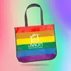 Large Rainbow Laminated Tote Bag