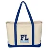 Large Starboard Cotton Canvas Tote Bag With Tackle Twill Patch