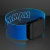 Laser Engraved - Cosmic Blue LED Magnetic Clasp Bracelets