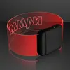 Laser Engraved - Cosmic Red LED Magnetic Clasp Bracelets