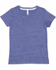 LAT Ladies' V-Neck Harborside Melange Jersey T-Shirt