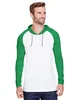 LAT Men's Hooded Raglan Long Sleeve Fine Jersey T-Shirt