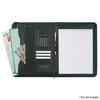 Leather Look 8 " x 11" Zippered Portfolio With Calculator