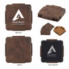 Leathered 4-Piece Coaster Set