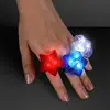 LED Assorted Red , White & Blue Star Bling Rings