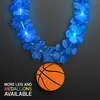 LED Blue Lei Necklace with Basketball Medallion