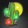 LED Cactus Flashing Lights Pin