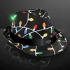 LED Christmas Hat Blinky Bulbs Fedora with Black Band