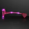 LED Pink Heart Glasses, No Lens, Novelty Eyeglasses