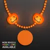 LED Pumpkin Light Beads, Halloween Jewelry with Medallion