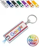 LED Rectangle Keychain with Epoxy Dome Label