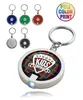 LED Rectangle Keychain with Epoxy Dome Label