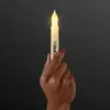 LED Taper Candles, Flickering Amber Light