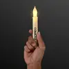 LED Taper Candles, Flickering Amber Light