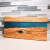 Blue Resin Custom Cutting Board (Olive Wood)