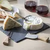 4pc Slate Cheese Set with Utensils for Artisan Cheese Presentation