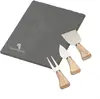 4pc Slate Cheese Set with Utensils for Artisan Cheese Presentation