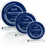 Promotional Custom Crystal Award - Blue Marcelina