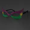 Mardi Gras Eyeglasses, Glitter Frames (NON-Light Up)