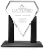 Custom Black Marquise Award - Premium Starfire Finish