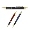 Matrix Grip Pen w/ Gold Top & Accents - Laser - Metal Pen