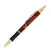 Matrix Grip Pen w/ Gold Top & Accents - Laser - Metal Pen