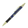 Matrix Grip Pen w/ Gold Top & Accents - Laser - Metal Pen