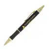 Matrix Grip Pen w/ Gold Top & Accents - Laser - Metal Pen