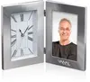 Aluminum Logo Photo Frame Clock - Desk Accessory