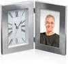 Aluminum Logo Photo Frame Clock - Desk Accessory