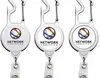 Metal Carabiner Bottle Opener Badge Holder Reel